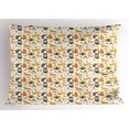 thumbnail image 1 of Ambesonne Animal Pillow Sham, Cartoon Exotic Animals, 26" X 20", Multicolor, 1 of 2
