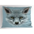 thumbnail image 1 of Ambesonne Animal Pillow Sham, Fluffy Forest Creature, 26" X 20", Pale Blue, 1 of 2