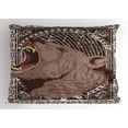 thumbnail image 1 of Ambesonne Animal Pillow Sham, Growling Grizzly Bear, 26" X 20", Brown and White, 1 of 2