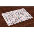 thumbnail image 1 of Ambesonne Animal Place Mats Set of 4, Colorful Cheerful Pets, Standard Size, Multicolor, 1 of 4