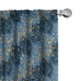 thumbnail image 1 of Ambesonne Animal Print Curtains, Abstract Wild Cat Art, Pair of 28"x84", Slate Blue Pale Orange, 1 of 4