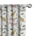 thumbnail image 1 of Ambesonne Animal Print Curtains, Leopards, Pair of 28"x63", White Multicolor, 1 of 5