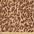 thumbnail image 1 of Ambesonne Animal Print Fabric by the Yard Microfiber, Savannah Pattern Heart, 5 Yards, Peach Chocolate, 1 of 2