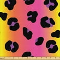 thumbnail image 1 of Ambesonne Animal Print Fabric by the Yard Upholstery, Colorful Leopard Spots, 2 Yards, Black Fuchsia Multicolor, 1 of 1
