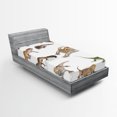 thumbnail image 1 of Ambesonne Animal Print Fitted Sheet, Prehistoric Reptile, Twin XL Size, Multicolor, 1 of 2