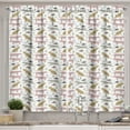 thumbnail image 1 of Ambesonne Animal Print Kitchen Curtains, Leopards, 55"x45", White Multicolor, 1 of 3