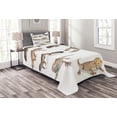 thumbnail image 1 of Ambesonne Animal Print Quilted Bedspread Set 2 Pcs, Prehistoric Reptile, Twin Size, Multicolor, 1 of 3