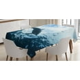 thumbnail image 1 of Ambesonne Animal Print Tablecloth Rectangular Table Cover, Swimming Dolphin, 60"x90", Blue Grey, 1 of 4