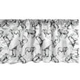 thumbnail image 1 of Ambesonne Animal Print Window Valance, Various Breeds Cattle, 54" X 12", Black and White, 1 of 3