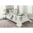 thumbnail image 1 of Ambesonne Animal Quilted Bedspread Set 2 Pcs, Modern Realistic Art, Twin Size, Black Grey and White, 1 of 3