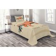 thumbnail image 1 of Ambesonne Animal Quilted Bedspread Set 2 Pcs, Sleepy Sloth Cartoon, Twin Size, Multicolor, 1 of 5