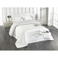 thumbnail image 1 of Ambesonne Animal Quilted Coverlet 3 Pcs, Hand Drawn Penguins Art, Queen Size, Black White, 1 of 4
