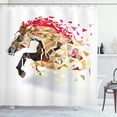 thumbnail image 1 of Ambesonne Animal Shower Curtain, Abstract Art Wild Horse, 69"Wx84"L, Tan Red Brown, 1 of 5