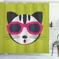thumbnail image 1 of Ambesonne Animal Shower Curtain, Boho Kitten, 69"Wx84"L, Multicolor, 1 of 5