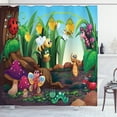 thumbnail image 1 of Ambesonne Animal Shower Curtain, Butterfly Bee in Exotic, 69"Wx70"L, Multicolor, 1 of 3