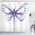 thumbnail image 1 of Ambesonne Animal Shower Curtain, Butterfly Design Art, 69"Wx84"L, Violet Blue, 1 of 5