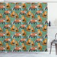 thumbnail image 1 of Ambesonne Animal Shower Curtain, Charming Little Fox Art, 69"Wx70"L, Multicolor, 1 of 4