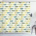 thumbnail image 1 of Ambesonne Animal Shower Curtain, Crocodile Funny Faces, 69"Wx75"L, Yellow Green Teal, 1 of 2