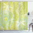 thumbnail image 1 of Ambesonne Animal Shower Curtain, Dragonfly over Mandala, 69"Wx84"L, Green White, 1 of 5