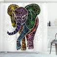 thumbnail image 1 of Ambesonne Animal Shower Curtain, Floral Tribal Shapes, 69"Wx70"L, Multicolor, 1 of 5