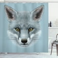thumbnail image 1 of Ambesonne Animal Shower Curtain, Fluffy Forest Creature, 69"Wx84"L, Pale Blue, 1 of 3
