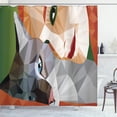 thumbnail image 1 of Ambesonne Animal Shower Curtain, Geometric Mosaic Kitten, 69"Wx70"L, Multicolor, 1 of 5