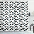 thumbnail image 1 of Ambesonne Animal Shower Curtain, Hand Drawn Hipster Animal, 69"Wx70"L, Blue and Charcoal Grey, 1 of 3
