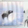 thumbnail image 1 of Ambesonne Animal Shower Curtain, Heavenimal Freedom, 69"Wx70"L, Grey Blue, 1 of 5