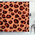 thumbnail image 1 of Ambesonne Animal Shower Curtain, Jungle Design Leopard Print, 69"Wx70"L, Burgundy Brown, 1 of 4