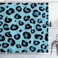 thumbnail image 1 of Ambesonne Animal Shower Curtain, Leopard Theme Wild Artwork, 69"Wx84"L, Sky Blue, 1 of 4