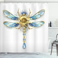 thumbnail image 1 of Ambesonne Animal Shower Curtain, Mechanical Dragonfly, 69"Wx70"L, Yellow Blue, 1 of 5