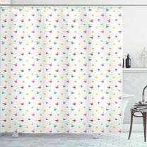 Ambesonne Animal Shower Curtain, Rainbow Colored Swans, 69"Wx84"L, Multicolor