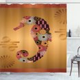 thumbnail image 1 of Ambesonne Animal Shower Curtain, Seahorse Ornate Floral, 69"Wx84"L, Multicolor, 1 of 5