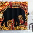 thumbnail image 1 of Ambesonne Animal Shower Curtain, Silhouette, 69"Wx84"L, Brown and Black, 1 of 5