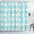 thumbnail image 1 of Ambesonne Animal Shower Curtain, White Seals Ocean, 69"Wx70"L, Turquoise Pale Blue, 1 of 5