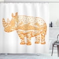 thumbnail image 1 of Ambesonne Animal Shower Curtain, Zentangle Animal Africa Art, 69"Wx84"L, Pale Orange Orange, 1 of 5