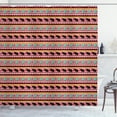 thumbnail image 1 of Ambesonne Animal Shower Curtain, Zigzags Animal Silhouettes, 69"Wx75"L, Vermilion and Multicolor, 1 of 4