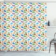thumbnail image 1 of Ambesonne Animal Shower Curtain, Zoo Cartoon Image, 69"Wx84"L, Multicolor, 1 of 4