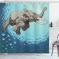 thumbnail image 1 of Ambesonne Animal Shower Curtain, in Tropic Ocean, 69"Wx84"L, Slate Blue Turquoise, 1 of 5