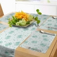 thumbnail image 1 of Ambesonne Animal Table Runner & Placemats, Characters Daisy, Placemat 4 pcs + Runner 14"x90", Mint Green and Baby Blue, 1 of 2