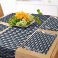 thumbnail image 1 of Ambesonne Animal Table Runner & Placemats, Fish Bone Skeleton Spine, Placemat 4 pcs + Runner 12"x72", Petrol Blue White, 1 of 2