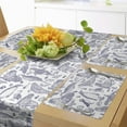 thumbnail image 1 of Ambesonne Animal Table Runner & Placemats, Sketchy Drawn Arctic Design, Placemat 4 pcs + Runner 14"x72", Dark Indigo and White, 1 of 2
