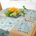 thumbnail image 1 of Ambesonne Animal Table Runner & Placemats, Tropical Art, Placemat 4 pcs + Runner 16"x90", Sea Green Pale Blue, 1 of 2