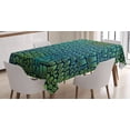 thumbnail image 1 of Ambesonne Animal Tablecloth Rectangular Table Cover, Alligator Skin, 60"x90", Green Blue, 1 of 3