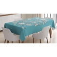 thumbnail image 1 of Ambesonne Animal Tablecloth Rectangular Table Cover, Blue and White Doodle, 60"x90", Pale Blue White, 1 of 4