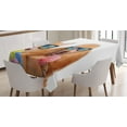 thumbnail image 1 of Ambesonne Animal Tablecloth Rectangular Table Cover, Cat Dog with Ice Cream, 52"x70", Multicolor, 1 of 4