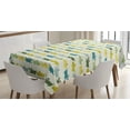 thumbnail image 1 of Ambesonne Animal Tablecloth Rectangular Table Cover, Crocodile Funny Faces, 60"x90", Yellow Green Teal, 1 of 4