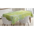 thumbnail image 1 of Ambesonne Animal Tablecloth Rectangular Table Cover, Dragonfly over Mandala, 60"x84", Green White, 1 of 4
