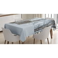 thumbnail image 1 of Ambesonne Animal Tablecloth Rectangular Table Cover, European Lynx Wilderness, 60"x90", Pale Brown White, 1 of 4