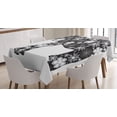 thumbnail image 1 of Ambesonne Animal Tablecloth Rectangular Table Cover, Floral Pattern, 60"x84", Grey White, 1 of 4
